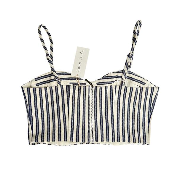 NWT MOON RIVER CORSET CROP TOP - Picture 2 of 5